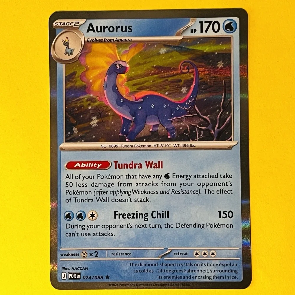 2026 Pokémon Aurorus 024/088 Holo Rare Tundra Wall